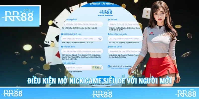 Điều kiện mở nick game siêu dễ với người mới