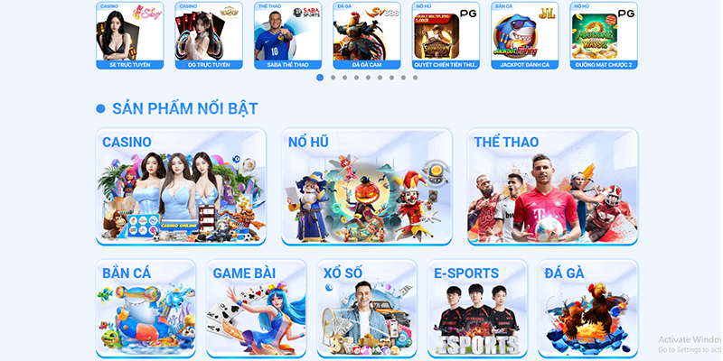 khám phá kho game giải trí khổng lồ